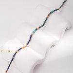 MANISHA Bohemian Lapis lazuli and Amazonite dainty stone necklace - ZEN&CO Studio