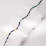 MANISHA Bohemian Lapis lazuli and Amazonite dainty stone necklace - ZEN&CO Studio