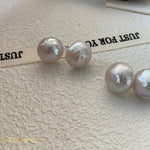 MARBLE Pearl stud earrings - ZEN&CO Studio