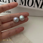 MARBLE Pearl stud earrings - ZEN&CO Studio