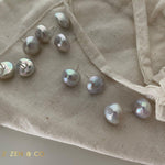 MARBLE Pearl stud earrings - ZEN&CO Studio