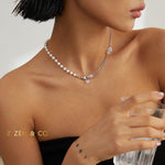 MAVIS Fantasy necklace with pearl and moonstone - ZEN&CO Studio