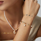 MIRABEL Romantic bracelet with dainty pearls - ZEN&CO Studio