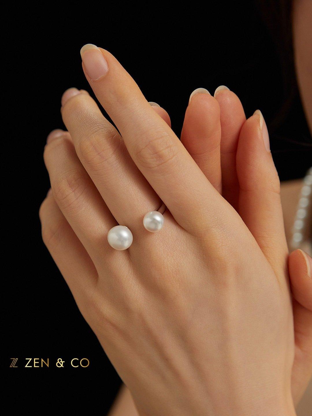 MOLLY Pearl open ring - ZEN&CO Studio