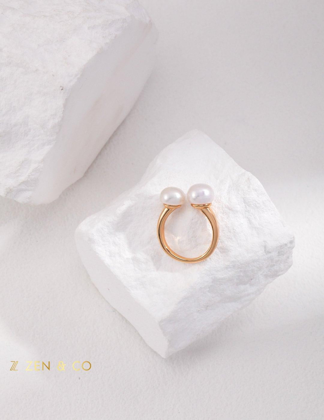 MOLLY Pearl open ring - ZEN&CO Studio