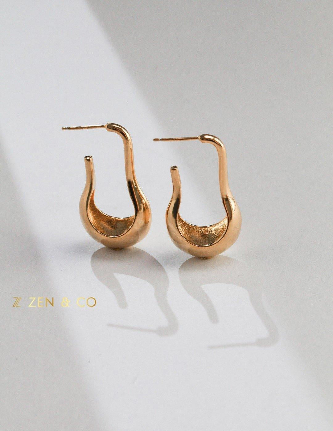 MYLA Fluid Way of Water minimalist hoop earrings - ZEN&CO Studio