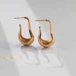 MYLA Fluid Way of Water minimalist hoop earrings - ZEN&CO Studio