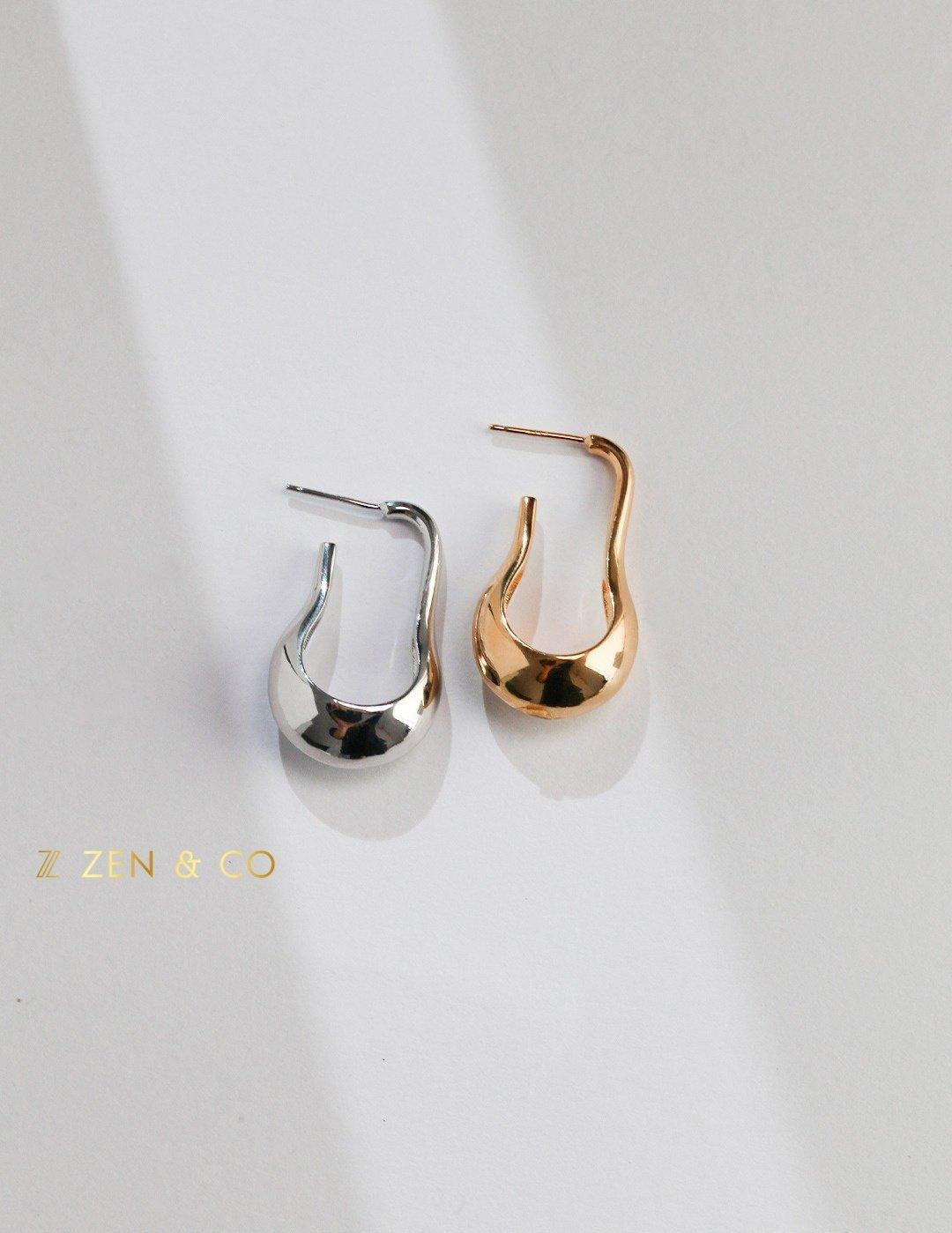 MYLA Fluid Way of Water minimalist hoop earrings - ZEN&CO Studio