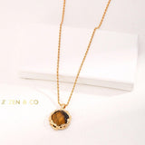 NALA Bohemian Tiger eye pendant necklace - ZEN&CO Studio