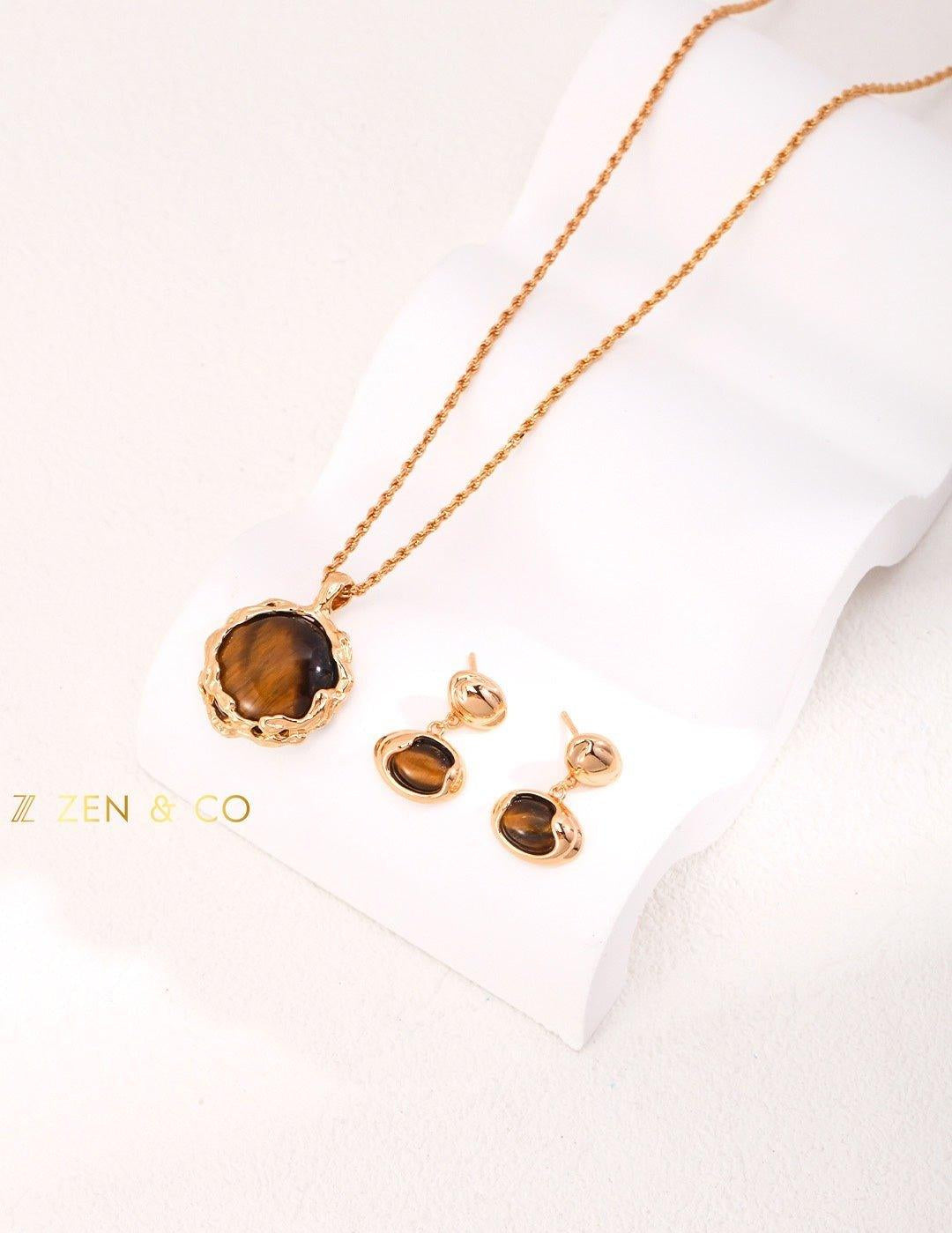 NALA Bohemian Tiger eye pendant necklace - ZEN&CO Studio