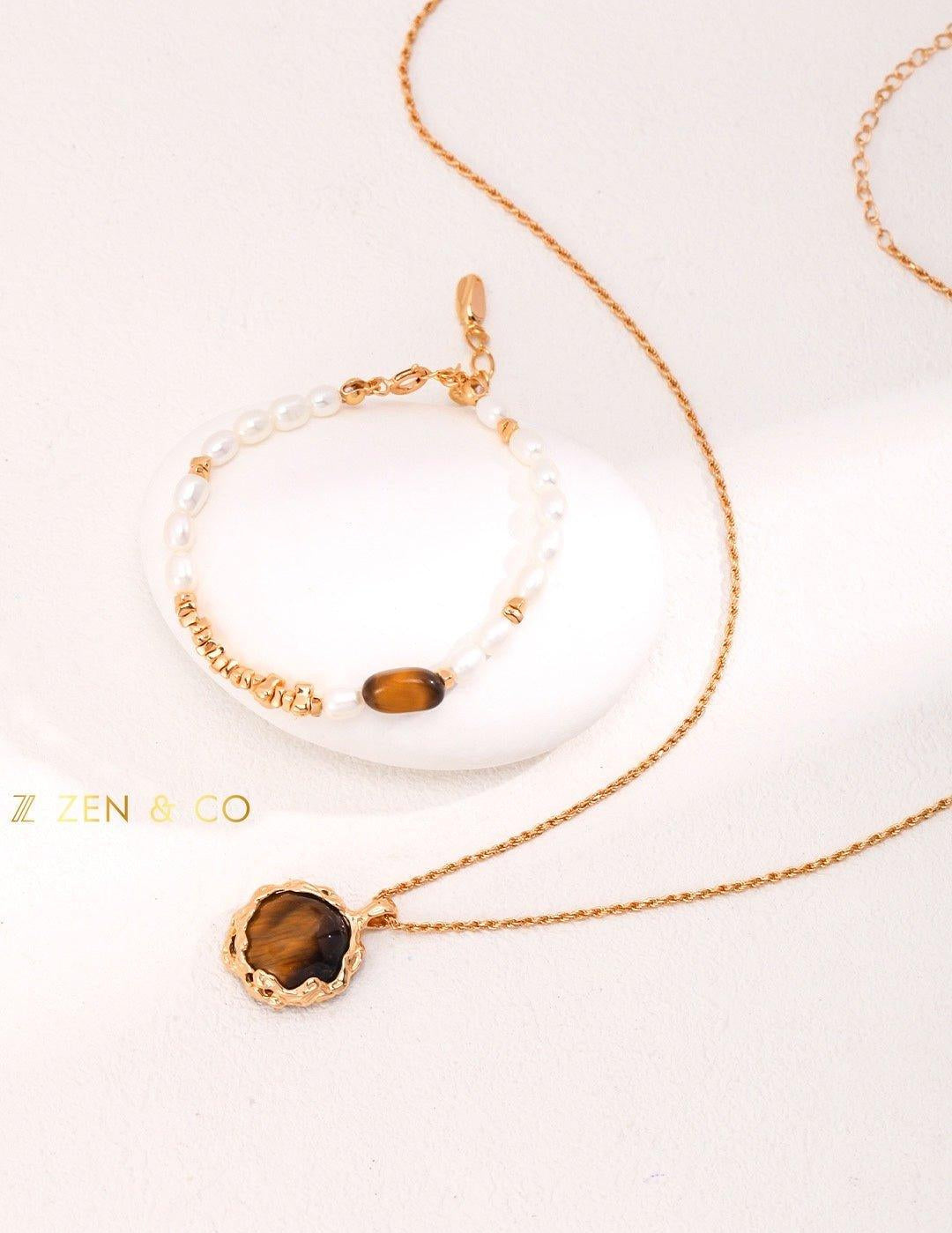 NALA Bohemian Tiger eye pendant necklace - ZEN&CO Studio