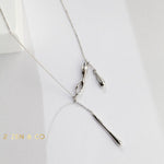 NOVA Minimalist tear drop pendant dainty necklace - ZEN&CO Studio