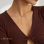 NOVA Minimalist tear drop pendant dainty necklace - ZEN&CO Studio