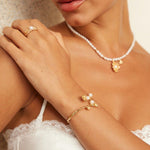 OLIVIA Romantic cuff bracelet with pearls - ZEN&CO Studio