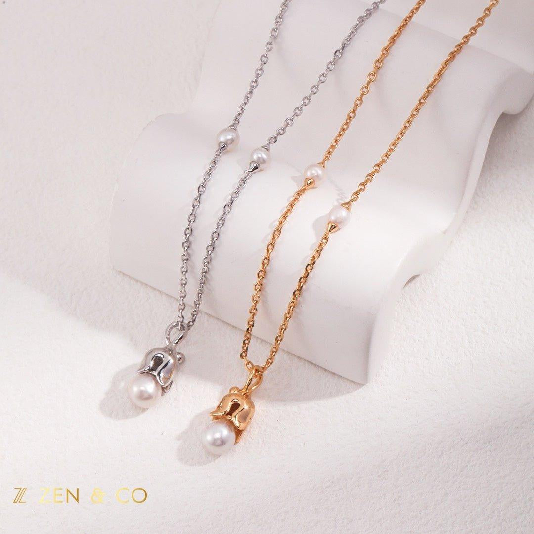 PAIGE dainty pearl pendant necklace - ZEN&CO Studio