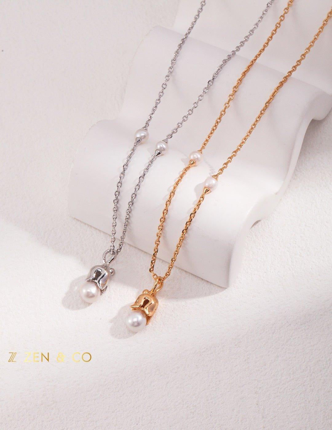 PAIGE dainty pearl pendant necklace - ZEN&CO Studio