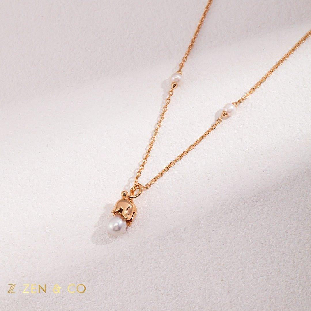 PAIGE dainty pearl pendant necklace - ZEN&CO Studio