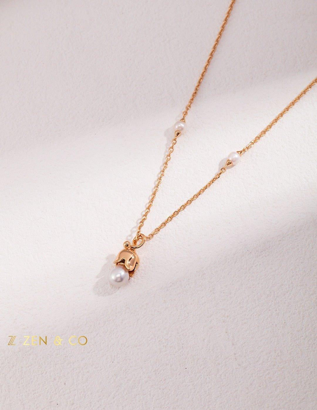 PAIGE dainty pearl pendant necklace - ZEN&CO Studio