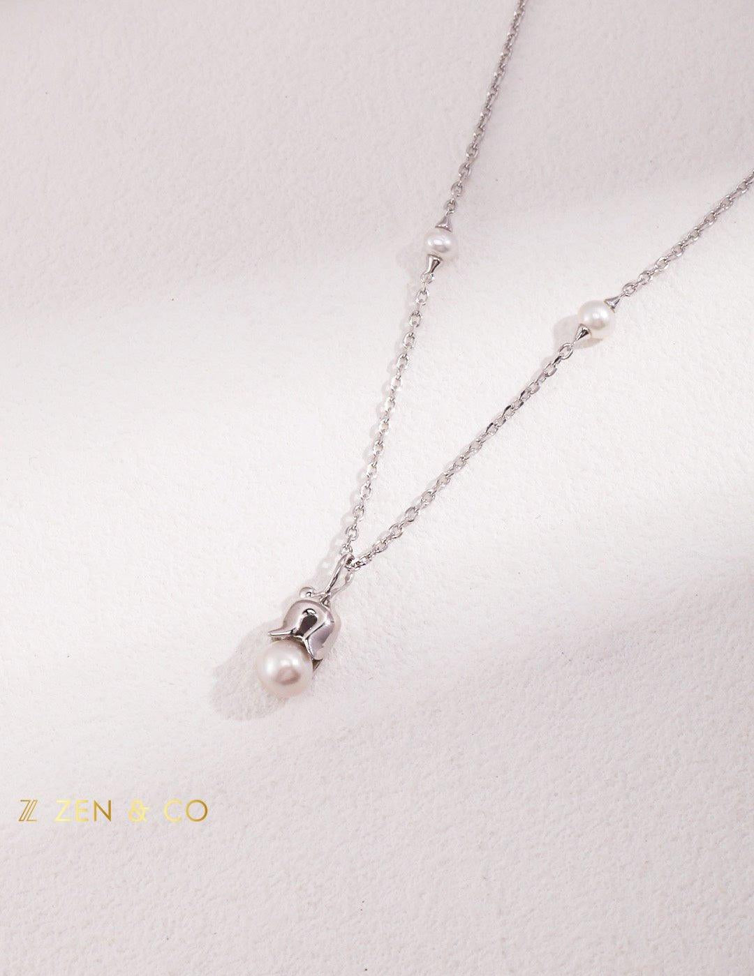 PAIGE dainty pearl pendant necklace - ZEN&CO Studio