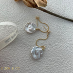 PETALS long dangle pearl earrings - ZEN&CO Studio