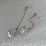 PETALS long dangle pearl earrings - ZEN&CO Studio