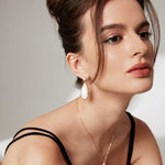 PETRA Statement mother of pearl earrings - ZEN&CO Studio