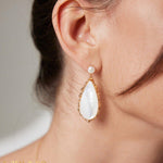 PETRA Statement mother of pearl earrings - ZEN&CO Studio