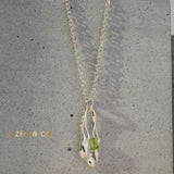 QUEENIE Leo birthstone jewelry set Peridot drop earrings and pendant necklace - ZEN&CO Studio