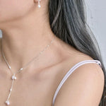 Rachel´s Dainty Pearl Necklace and Earrings Set - ZEN&CO Studio