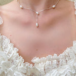 Rachel´s pearl necklace and earrings set - ZEN&CO Studio