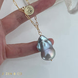 RAEVA Grey Baroque Pearl pendant necklace - ZEN&CO Studio