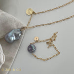 RAEVA Grey Baroque Pearl pendant necklace - ZEN&CO Studio