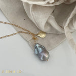 RAEVA Grey Baroque Pearl pendant necklace - ZEN&CO Studio