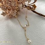 RAINIE Pearl pendant gold necklace - ZEN&CO Studio