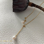 RAINIE Pearl pendant gold necklace - ZEN&CO Studio