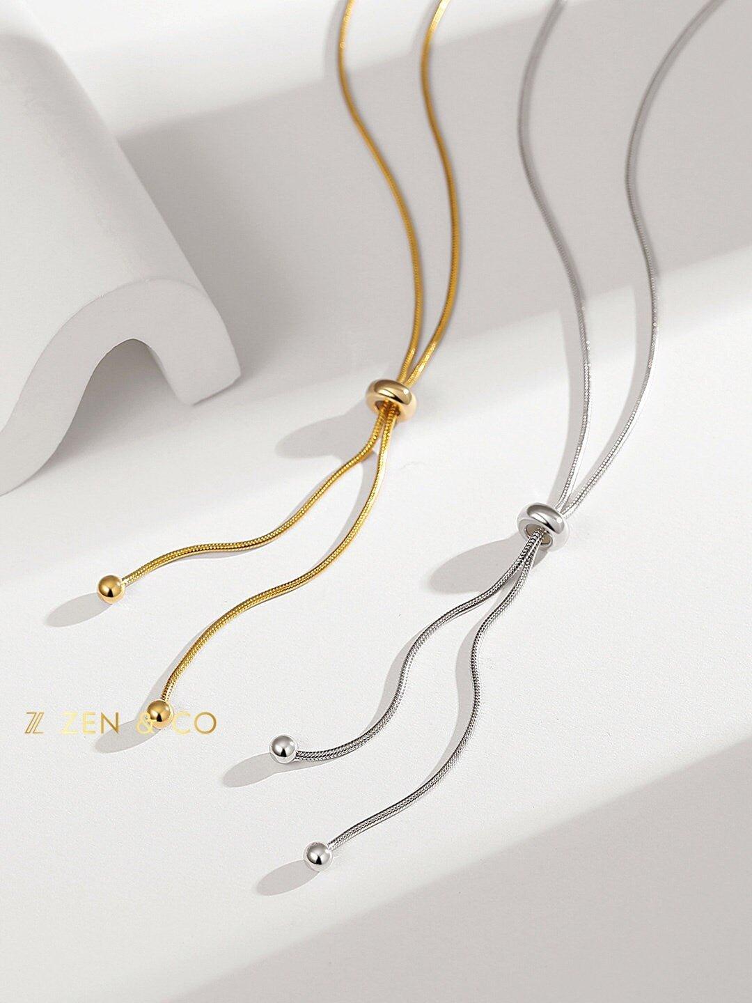 RILEY V neck minimalist stackable necklaces - ZEN&CO Studio