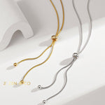 RILEY V neck minimalist stackable necklaces - ZEN&CO Studio