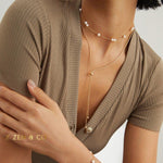 RILEY V neck minimalist stackable necklaces - ZEN&CO Studio