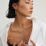 RILEY V neck minimalist stackable necklaces - ZEN&CO Studio