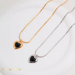 RIRI Barbie inspired Heart pendant necklace and heart stud earrings - ZEN&CO Studio