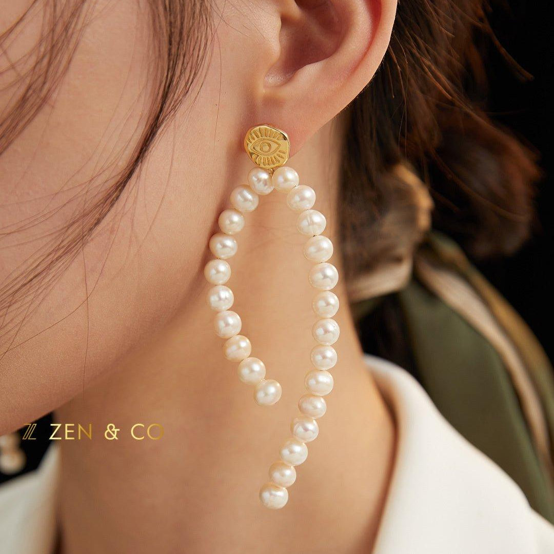 ROXANNE Statement Pearl drop earrings - ZEN&CO Studio