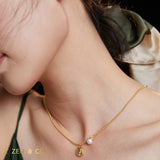 SAMMY Minimalist dainty pearl necklace - ZEN&CO Studio