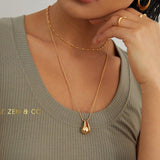 SAVI Teardrop minimalist pendant necklace - ZEN&CO Studio