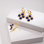 SHEELA Lapis lazuli statement drop earrings and open ring - ZEN&CO Studio