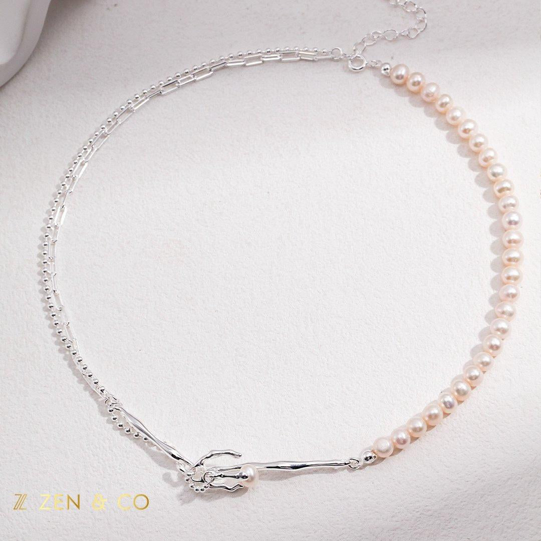 SKYE Asymmetrical pearl necklace - ZEN&CO Studio