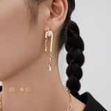 SOPHIE Asymmetric earrings with pearl - ZEN&CO Studio