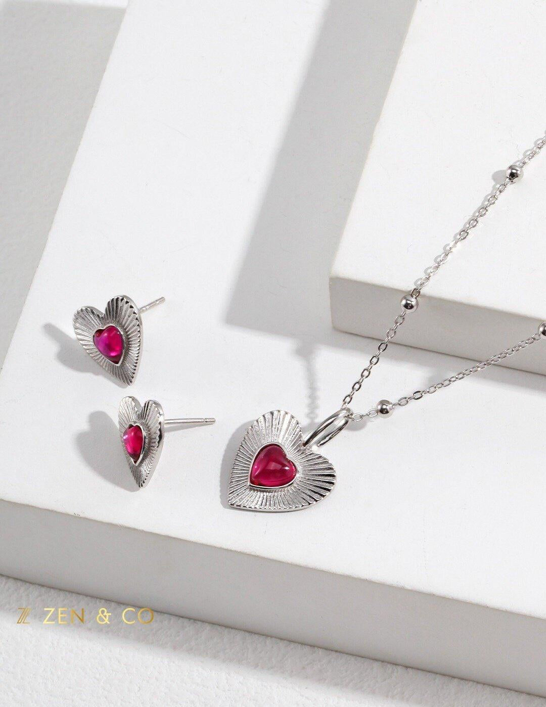 STELLA Barbie inspired jewelry heart pendant necklace - ZEN&CO Studio