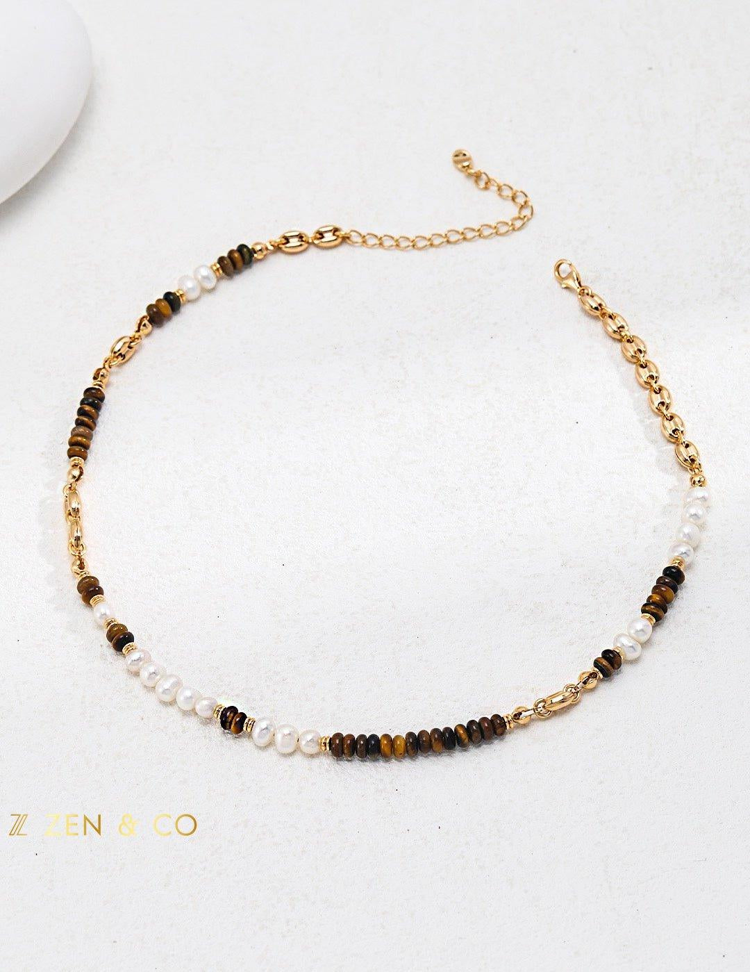 TAMINA Bohemian Tiger Eye Stone Necklace - ZEN&CO Studio