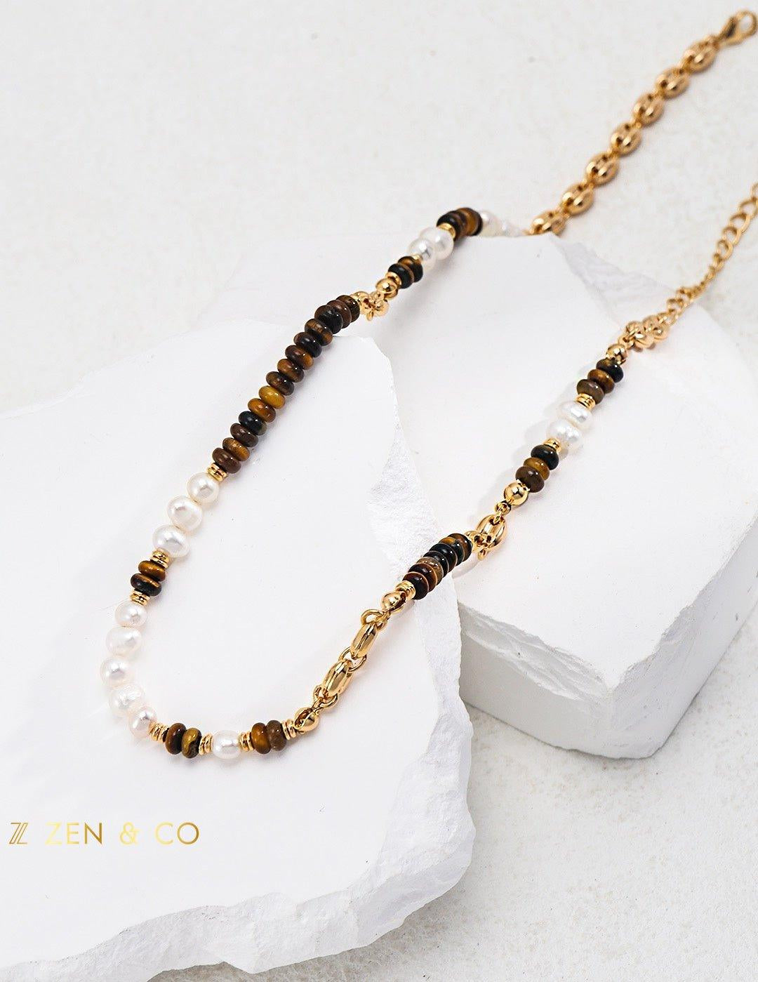 TAMINA Bohemian Tiger Eye Stone Necklace - ZEN&CO Studio