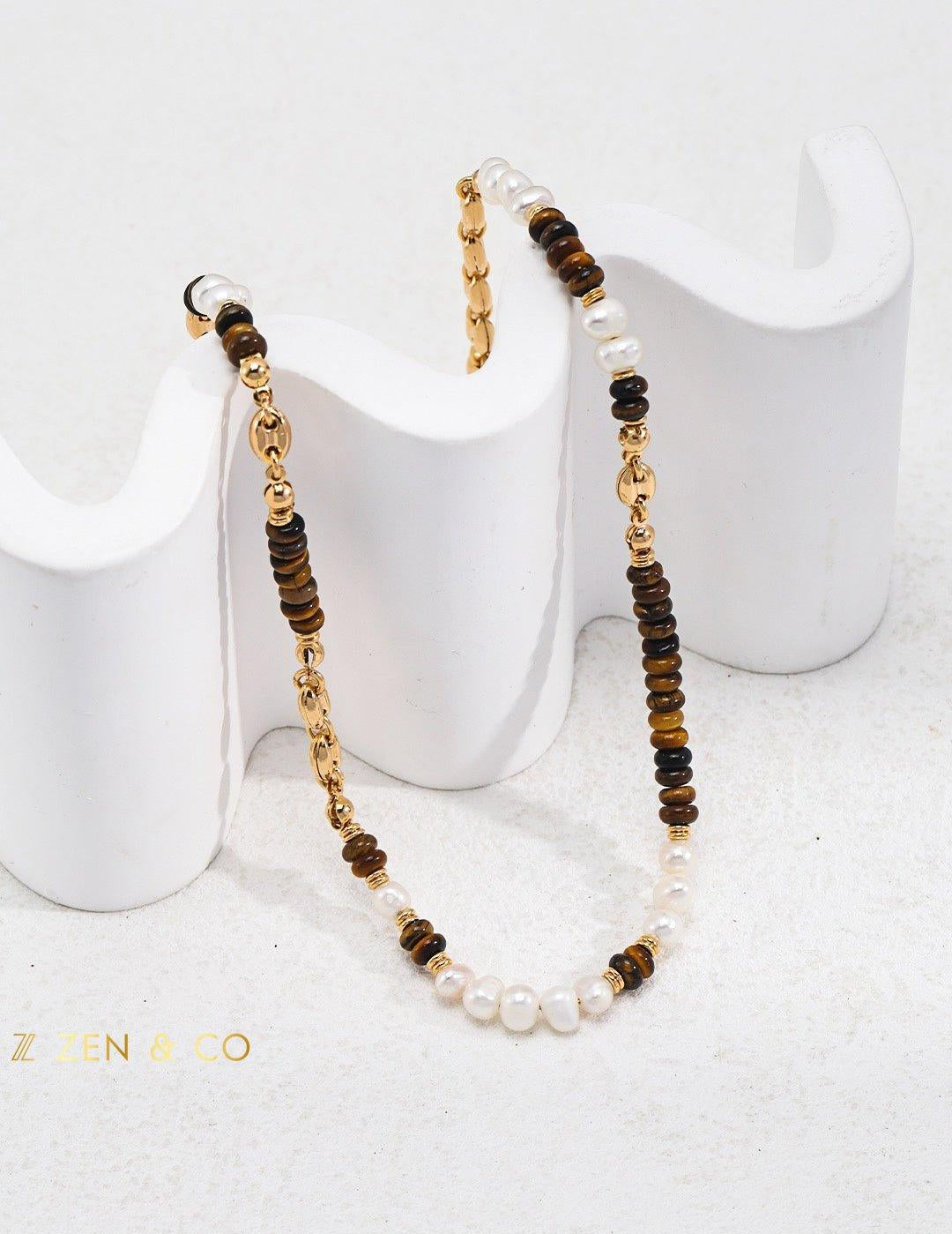 TAMINA Bohemian Tiger Eye Stone Necklace - ZEN&CO Studio